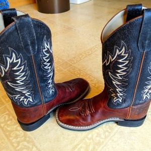 Western Boot Brown Boys Size 4 Medium